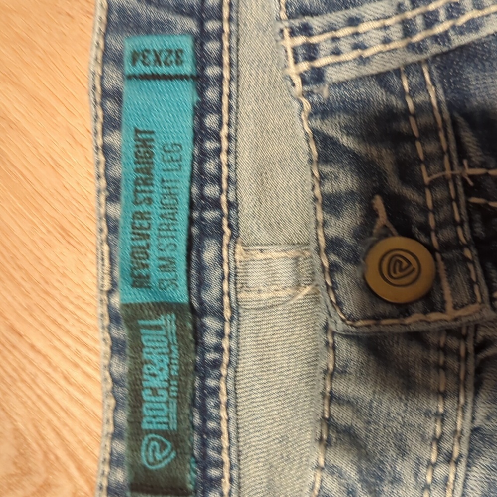 Rock &Roll Denim Men's Revover Slim Straight Jeans - Picture 4 of 6